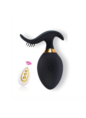 Œuf vibrant noir télécommandé USB - TOD-070ABLK